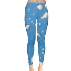 Ice Cream Bubbles Texture Leggings  by dflcprintsclothing