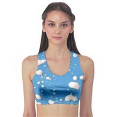 Ice Cream Bubbles Texture Sports Bra by dflcprintsclothing