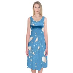 Ice Cream Bubbles Texture Midi Sleeveless Dress