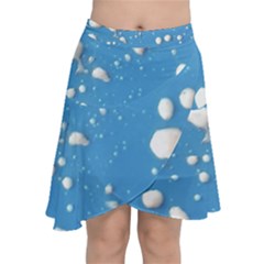 Ice Cream Bubbles Texture Chiffon Wrap Front Skirt by dflcprintsclothing