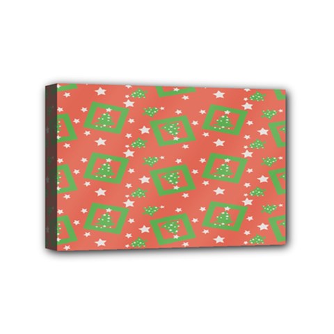 Christmas Textur Mini Canvas 6  X 4  (stretched) by artworkshop