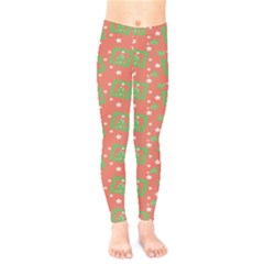 Christmas Textur Kids  Leggings by artworkshop