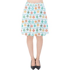 Christmas Textur Velvet High Waist Skirt by artworkshop