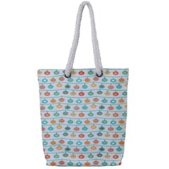 Christmas Textur Full Print Rope Handle Tote (small) by artworkshop