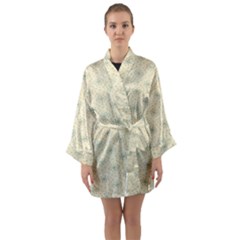 Christmas Textur 03 Long Sleeve Satin Kimono by artworkshop