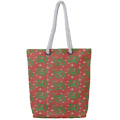 Christmas Textur 01 Full Print Rope Handle Tote (small) by artworkshop