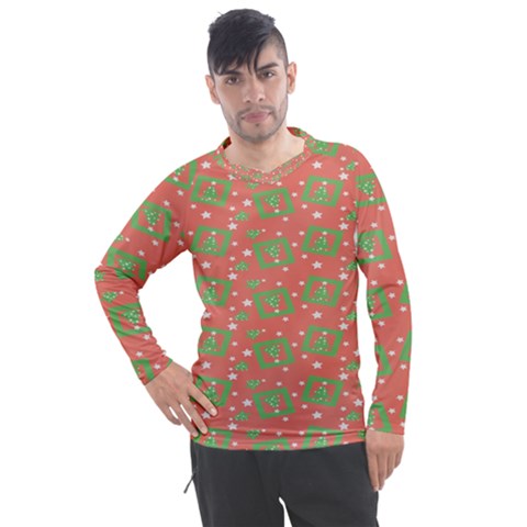 Christmas Textur 01 Men s Pique Long Sleeve Tee by artworkshop