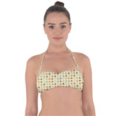 Christmas Textur 05 Halter Bandeau Bikini Top