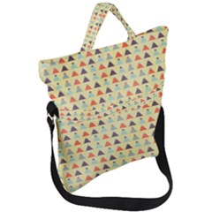 Christmas textur 05 Fold Over Handle Tote Bag