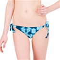 Snowflakes And Star Patterns Blue Frost Bikini Bottom View1