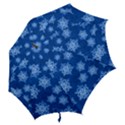 Snowflakes And Star Patterns Blue Snow Hook Handle Umbrellas (Small) View2