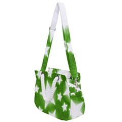 Snowflakes And Star Patterns Green Stars Rope Handles Shoulder Strap Bag by artworkshop