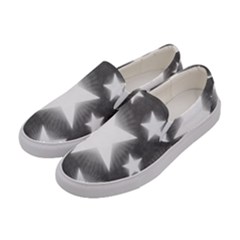 Snowflakes And Star Patterns Grey Stars Women s Canvas Slip Ons by artworkshop