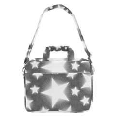 Snowflakes And Star Patterns Grey Stars Macbook Pro 16  Shoulder Laptop Bag by artworkshop