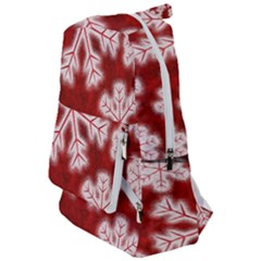 Snowflakes And Star Patterns Red Frost Travelers  Backpack