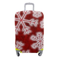 Snowflakes And Star Patterns Red Frost Luggage Cover (small)