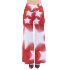 Snowflakes And Star Patterns Red Stars So Vintage Palazzo Pants