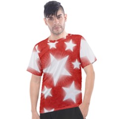 Snowflakes And Star Patterns Red Stars Men s Sport Top by artworkshop
