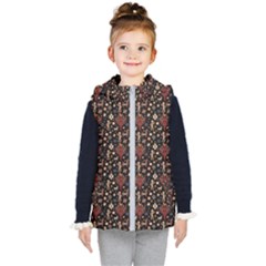 Carpet Symbols Kids  Hooded Puffer Vest by Gohar