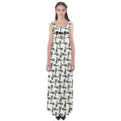 Cute Worm Sketchy Drawing Motif Pattern Empire Waist Maxi Dress by dflcprintsclothing