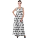 Cute Worm Sketchy Drawing Motif Pattern Empire Waist Velour Maxi Dress View1