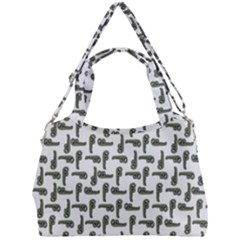 Cute Worm Sketchy Drawing Motif Pattern Double Compartment Shoulder Bag by dflcprintsclothing