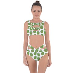 Kermit The Frog Pattern Bandaged Up Bikini Set 