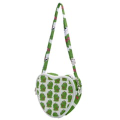 Kermit The Frog Pattern Heart Shoulder Bag