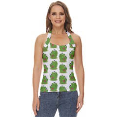 Kermit The Frog Pattern Basic Halter Top by Valentinaart