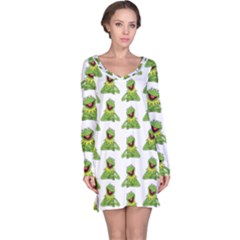Kermit The Frog Long Sleeve Nightdress by Valentinaart