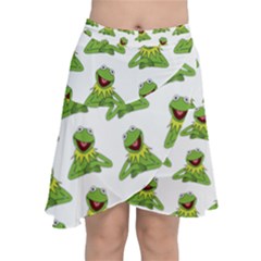 Kermit The Frog Chiffon Wrap Front Skirt by Valentinaart