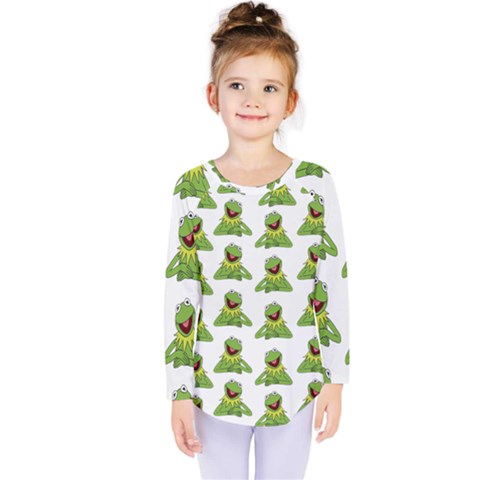 Kermit The Frog Kids  Long Sleeve Tee by Valentinaart