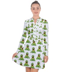 Kermit The Frog Long Sleeve Panel Dress by Valentinaart