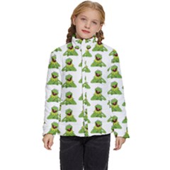 Kermit The Frog Kids  Puffer Bubble Jacket Coat by Valentinaart