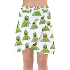 Kermit The Frog Wrap Front Skirt by Valentinaart