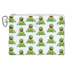 Kermit The Frog Canvas Cosmetic Bag (xl) by Valentinaart