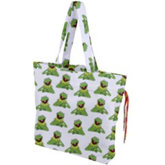 Kermit The Frog Drawstring Tote Bag by Valentinaart