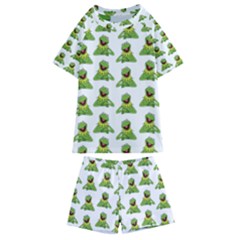 Kermit The Frog Kids  Swim Tee And Shorts Set by Valentinaart