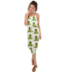 Kermit The Frog Waist Tie Cover Up Chiffon Dress by Valentinaart