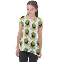 Kermit The Frog Cap Sleeve High Low Top by Valentinaart