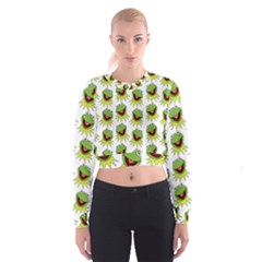 Kermit The Frog Cropped Sweatshirt by Valentinaart