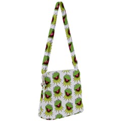 Kermit The Frog Zipper Messenger Bag by Valentinaart