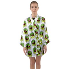 Kermit The Frog Long Sleeve Satin Kimono by Valentinaart