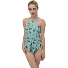 Insects Pattern Go With The Flow One Piece Swimsuit by Valentinaart