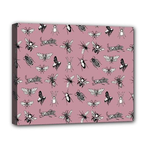 Insects pattern Deluxe Canvas 20  x 16  (Stretched)