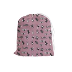 Insects pattern Drawstring Pouch (Large)