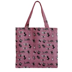 Insects Pattern Zipper Grocery Tote Bag