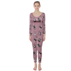 Insects pattern Long Sleeve Catsuit