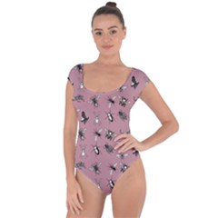 Insects pattern Short Sleeve Leotard 