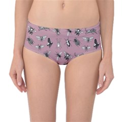 Insects pattern Mid-Waist Bikini Bottoms